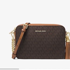 Michael Kors Signature Brown Crossbody Bag